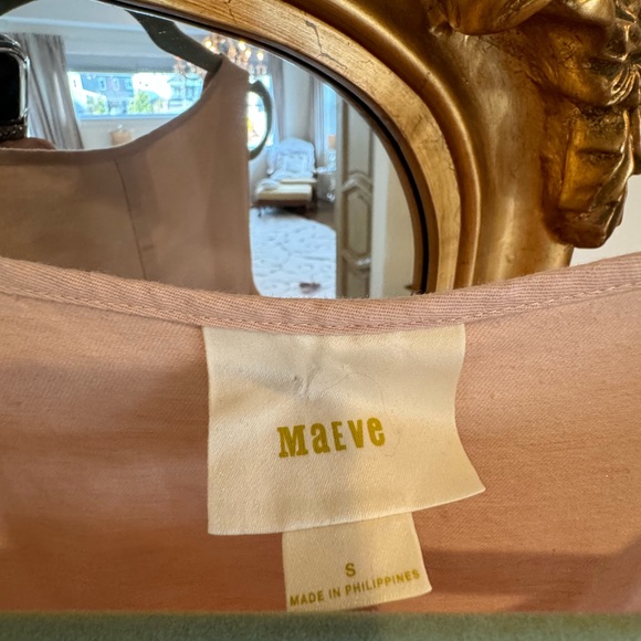 Pale pink high low with pockets dress anthropology - Picture 1 of 4